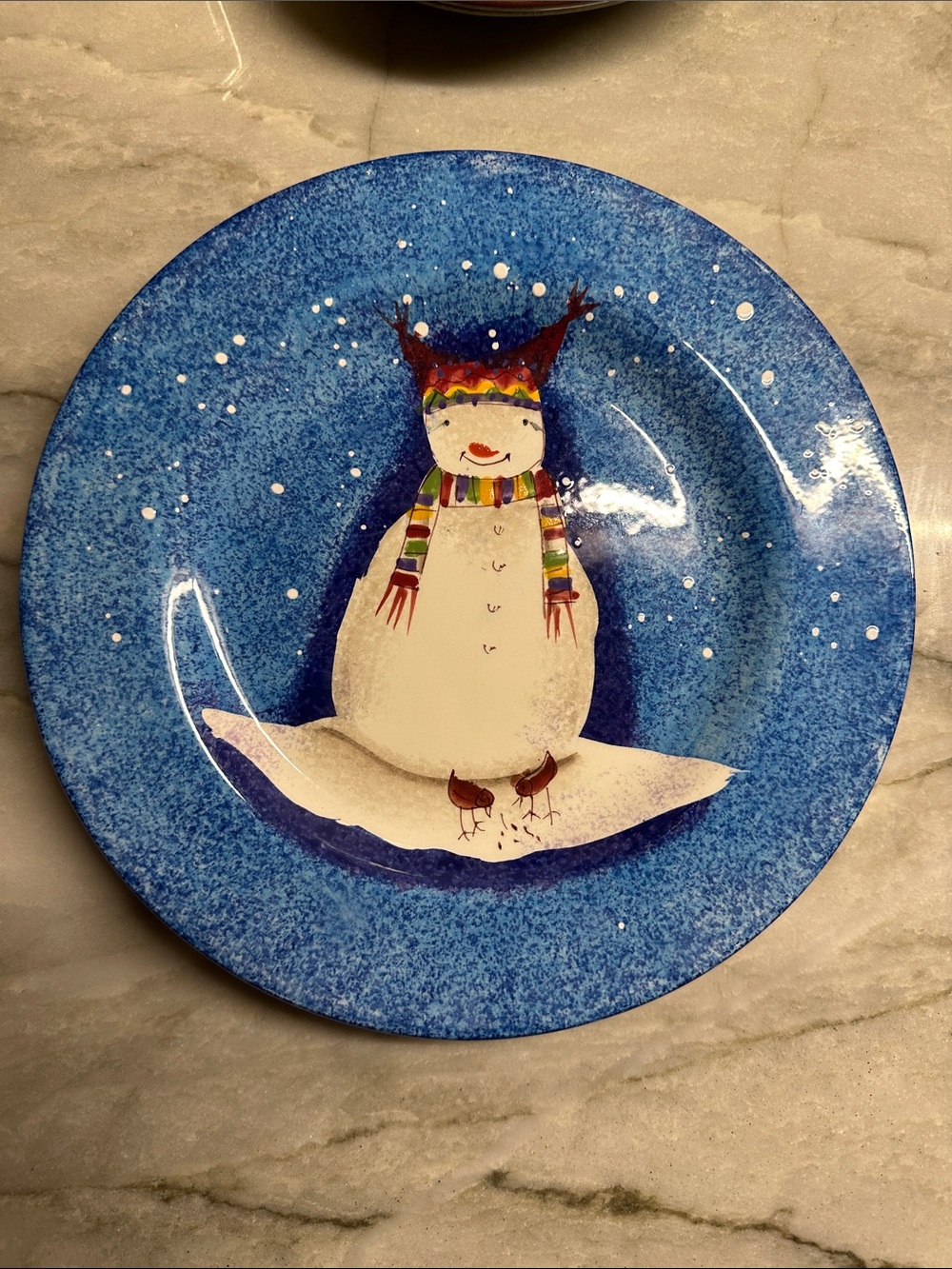 Snowmates by Debbie Taylor Kerman, The Sakura Table dessert/salad plate NWT